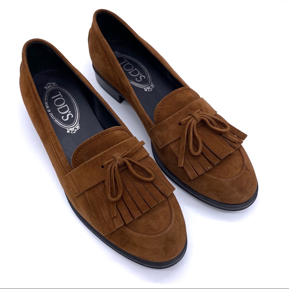 💫 TOD’S Brown Suede Gommino Driving Loafers 36.5